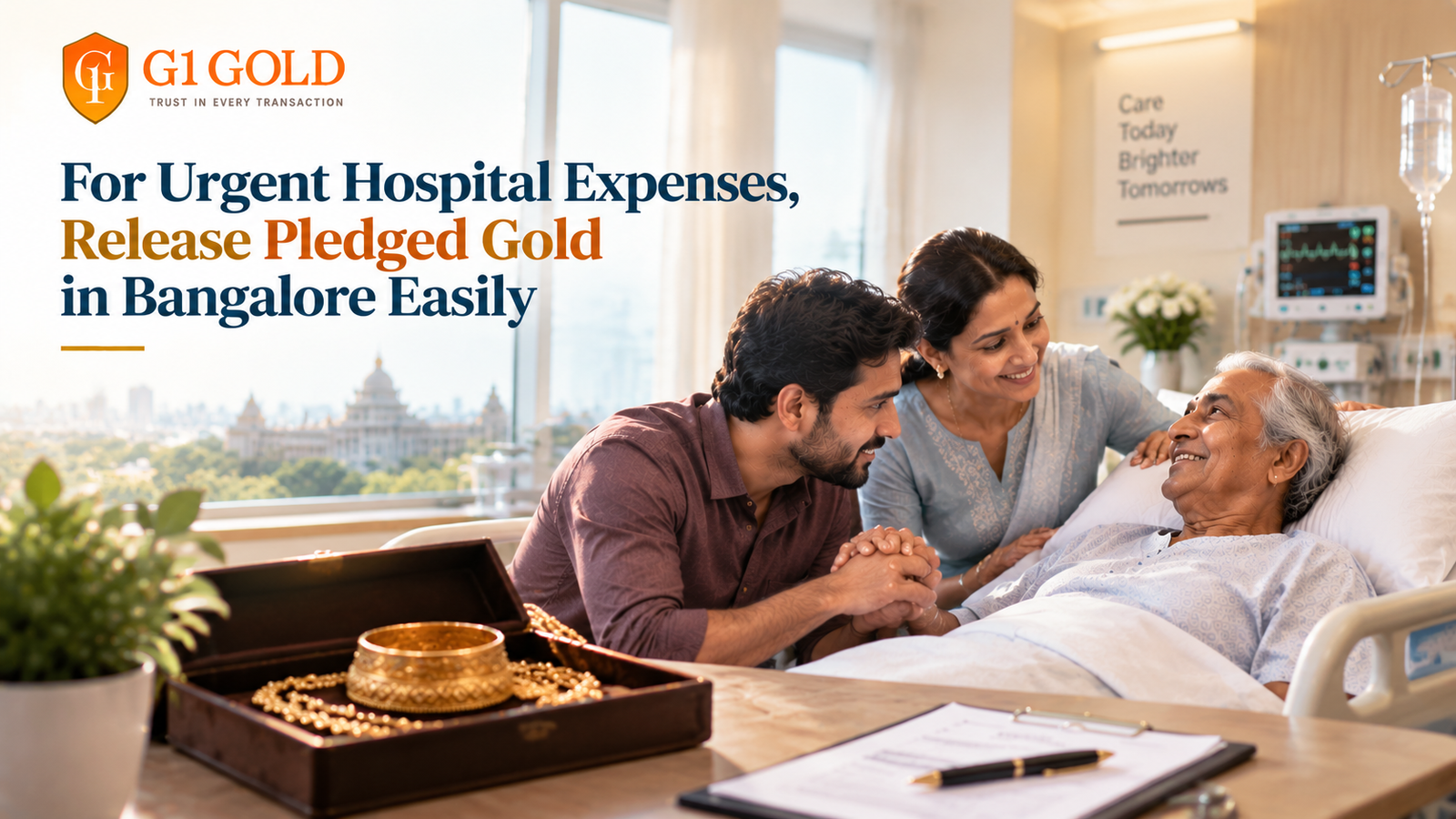 For Urgent Hospital Expenses, Release Pledged Gold in Bangalore Easily