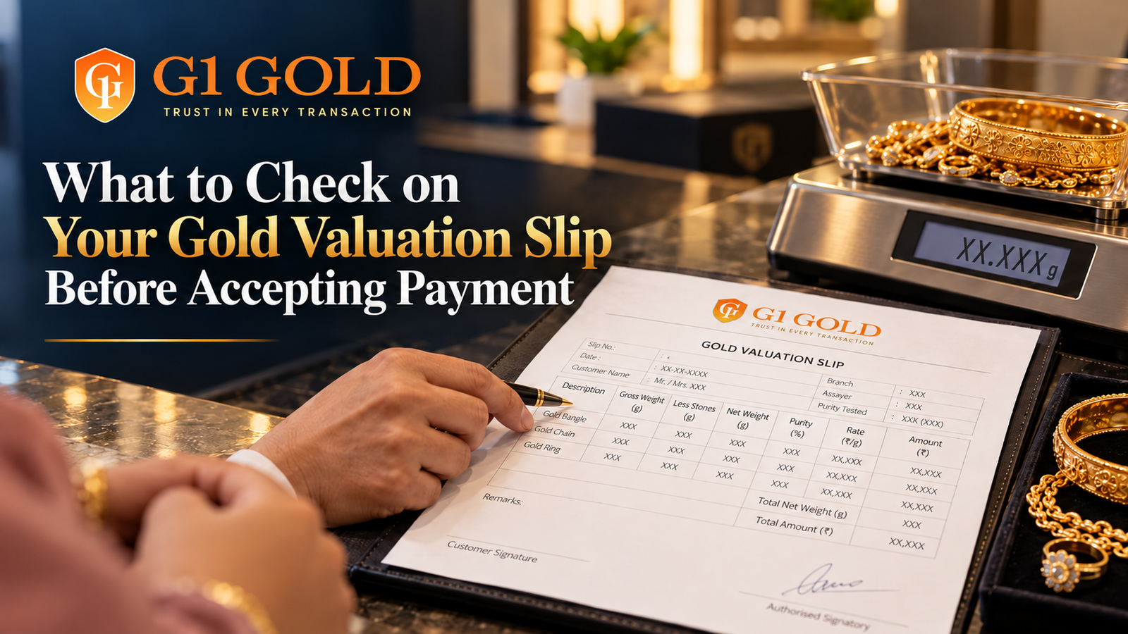 Gold Valuation Slip