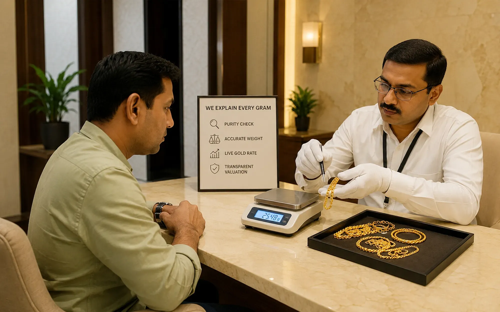 Gold valuation explained before selling gold in Bangalore